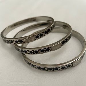 Coach Silver Bangle Set
